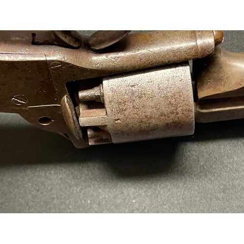 3396 - Percussion Cap Revolver with 120mm long barrel. Bore approx. 10mm. Barrel is marked 