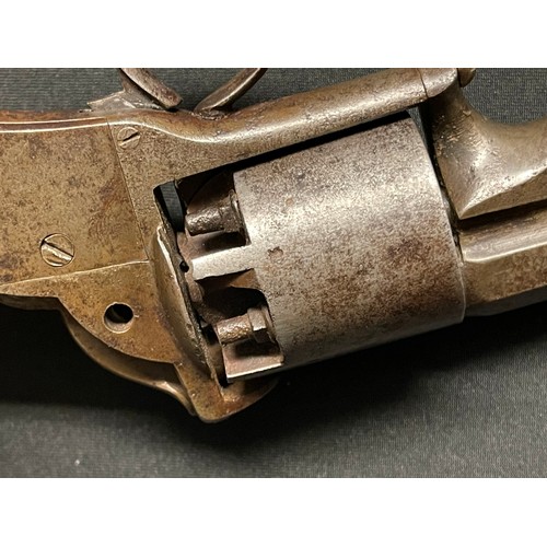 3396 - Percussion Cap Revolver with 120mm long barrel. Bore approx. 10mm. Barrel is marked 