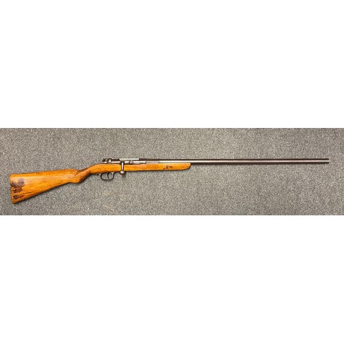 3397 - 12 Bore Single Barrel Belgian Bolt Action Shotgun Serial No. 1883 with 750mm long barrel. Overall le... 