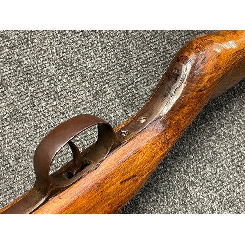 3397 - 12 Bore Single Barrel Belgian Bolt Action Shotgun Serial No. 1883 with 750mm long barrel. Overall le... 