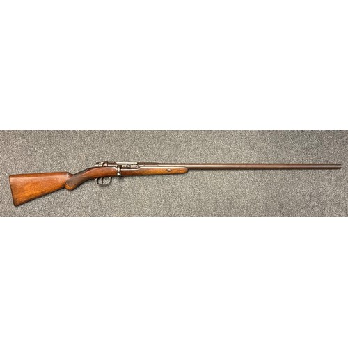 3398 - 12 Bore Single Barrel Bolt Action Shotgun Serial No. 128 with 760mm long barrel. Overall length 128c... 