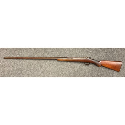 3398 - 12 Bore Single Barrel Bolt Action Shotgun Serial No. 128 with 760mm long barrel. Overall length 128c... 