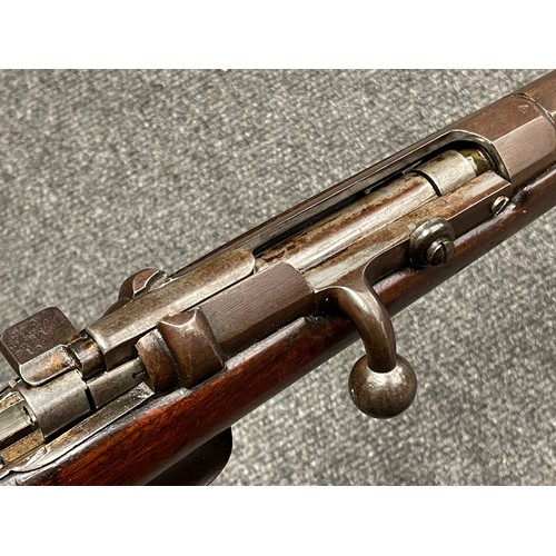 3398 - 12 Bore Single Barrel Bolt Action Shotgun Serial No. 128 with 760mm long barrel. Overall length 128c... 