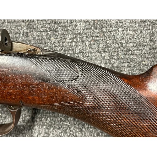 3398 - 12 Bore Single Barrel Bolt Action Shotgun Serial No. 128 with 760mm long barrel. Overall length 128c... 