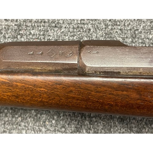 3398 - 12 Bore Single Barrel Bolt Action Shotgun Serial No. 128 with 760mm long barrel. Overall length 128c... 