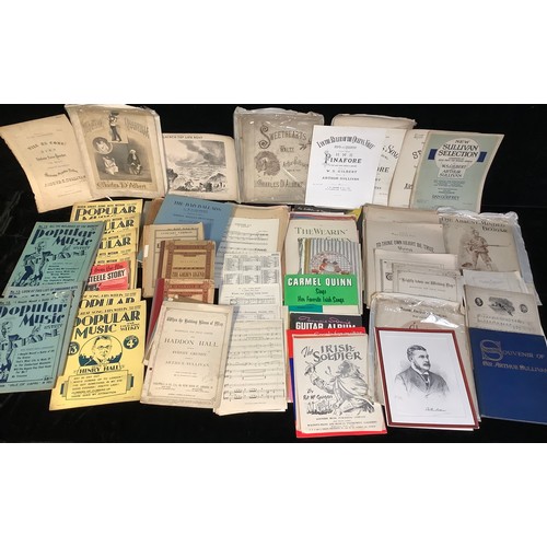 494 - A large collection of sheet music, scores, books, relating to Gilbert and Sullivan and others