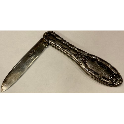 497 - A Victorian silver pocket or penknife, Birmingham 1855