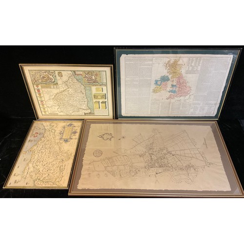 514 - An early 19th century Geographical Map of the British Islands, engraved by Benjamin Davies; others, ... 