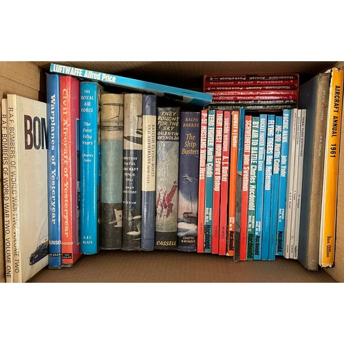 3402 - A large collection of Aviation books dating from the 1940's to the 1970's. Includes one box of title... 