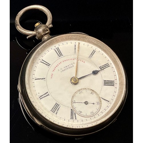 547 - A silver Express English lever pocket watch, Chester 1901