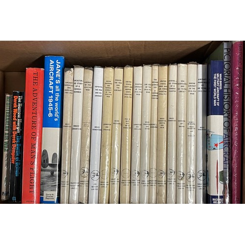 3403 - A large collection of Aviation books dating from the 1940's to the 1970's. Includes one box of all 4... 