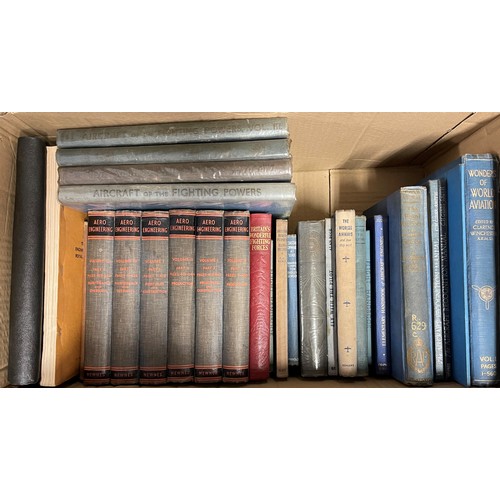 3403 - A large collection of Aviation books dating from the 1940's to the 1970's. Includes one box of all 4... 