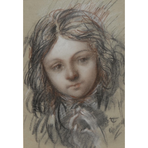 668 - Thomas O'Donnell (Irish 1944 - 2020)
Portrait of a Girl
pastel and chalk drawing, signed, 27.5cm x 1... 