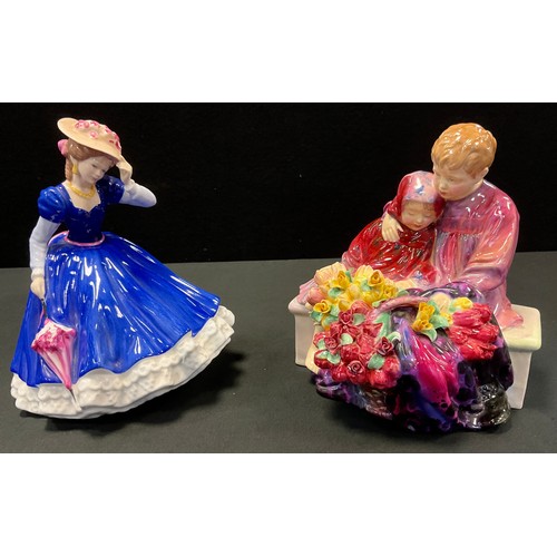 43 - A Royal Doulton figure group 'Flower Sellers Children', HN 1342 designed by L. Harradine, introduced... 