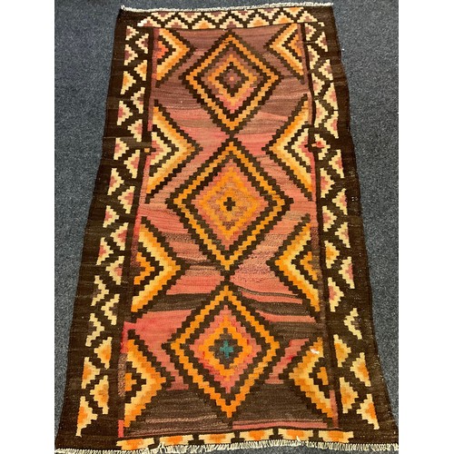 155 - A Qashgai Kilim rug, 210cm x 115cm.