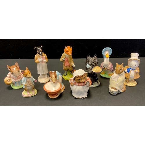 193 - Beswick Beatrix Potter figures - The Amiable Guinea Pig,  Anna Maria; Mrs Tittle mouse, Chippy Hacke... 