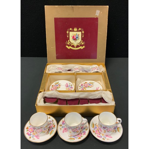 205 - An Abbeydale Hazelwood pattern coffee set, for six, boxed