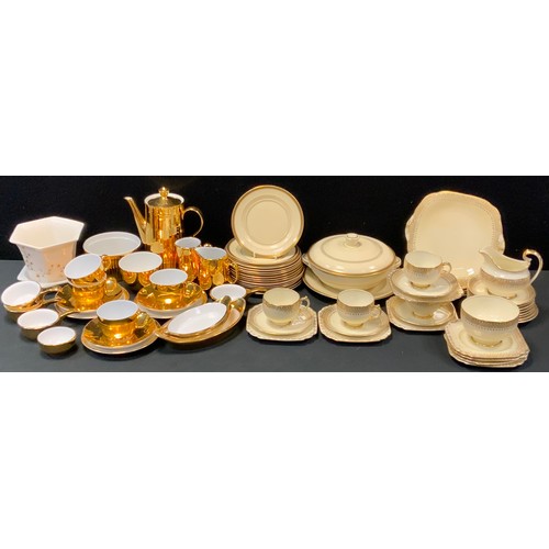 245 - Tableware  - A Grosvenor china part tea set;  Booths Ribstone ware part dinner set inc covered turee... 