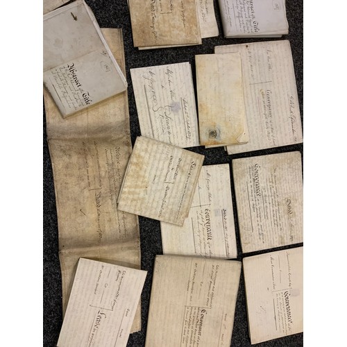 87 - Local Interest - 18th century and later indentures relating to Alston field, Stanhope Hall etc, date... 