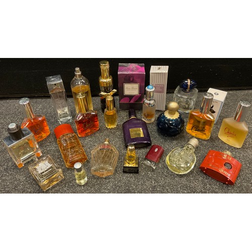 266 - Ladys perfumes including YSL Opium, Guerlain, Hermes, Revlon, Moschino, Tom Ford, Givenchy, Juicy Co... 