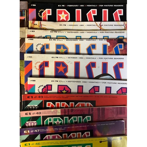 4397A - 2000A.D Crisis Comics #1 -55 plus some duplicates. 66 comics. 1988-1991. Some bagged. Condition rang... 