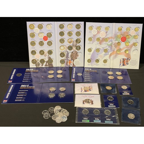 199 - Coins - a Royal Mint The Great British Coin Hunt album, UK £1 album, nearly complete, with sealed pr... 