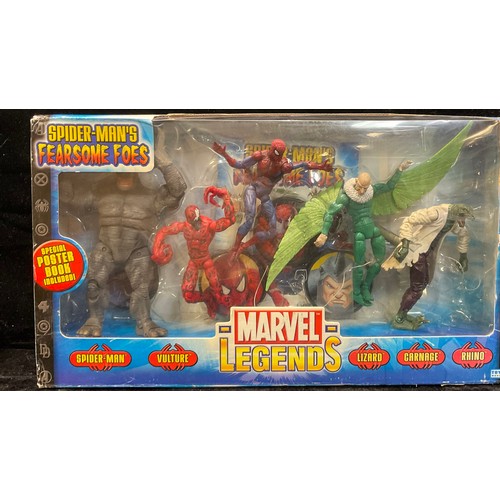 277 - Toy Biz Marvel Legends multiple action figure set, V-63 Item No.70411 Spider-Man's Fearsome Foes inc... 