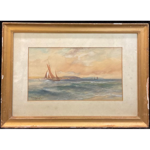 353 - G H Jenkins   
Marine Study, Coastal Scene   
signed, watercolour, 22.5cm x 40cm