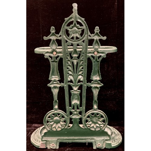 376 - A Victorian style cast iron stick/umbrella stand, 69.5cm high