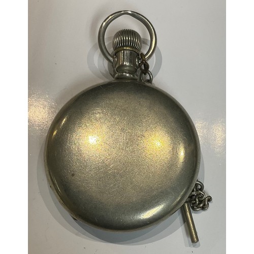 456 - An American Waltham Traveller screw front pocket watch on Albert