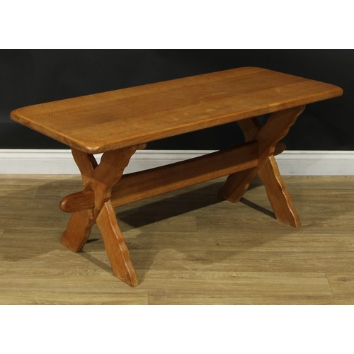 102 - A contemporary oak coffee table, 56.5cm high, 125cm long, 54cm deep