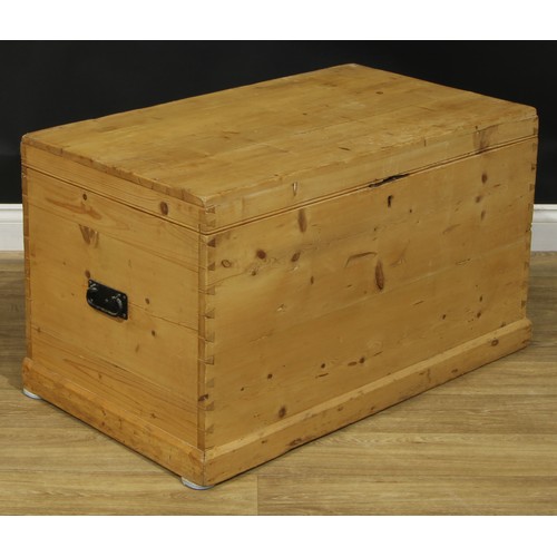 103 - A pine blanket chest, 54.5cm high, 96cm wide, 55cm deep