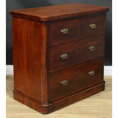 117 - A Victorian mahogany chest of drawers, 89.5cm high, 91cm wide, 50cm deep, c.1880