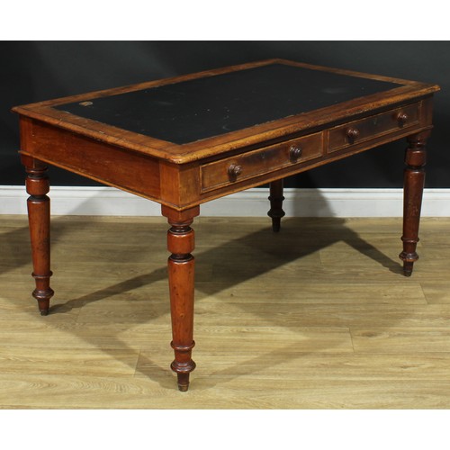 303 - A Victorian mahogany writing table, 70cm high, 122cm wide, 76cm deep