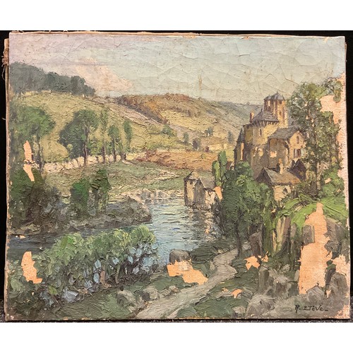 149 - Félix Raoul Eteve (1902-1967), A Tranquil River, France’, signed, oil on canvas, 46cm x 55cm;  Josep... 