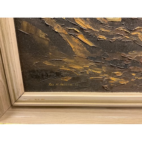 51 - Rex N Preston (bn. 1948),
Derwent Water,
signed, dated 1972, oil on canvas, 51cm x 76cm.