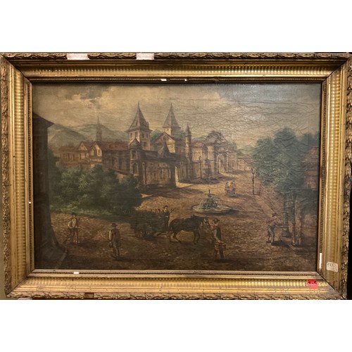 126 - P. C. Pelemans (Continental school, 19th century) 
Anvers 
signed, oil on canvas, 35cm x 53cm.