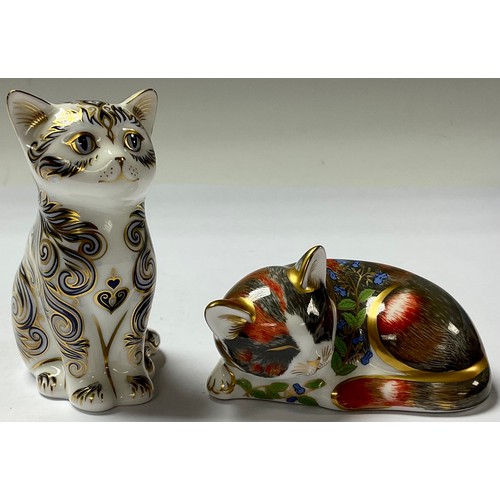 9 - A Royal Crown Derby paperweight, Majestic Kitten, limited edition 354/5000, gold stopper; others, Pu... 