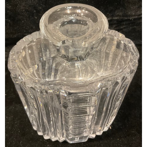 115 - Glassware - cut glass decanters, various shapes; wine glasses, etc