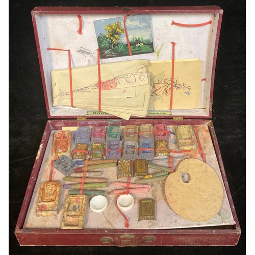 239 - An early 20th century French artist’s paint box, by Bourgeois Aine, Paris