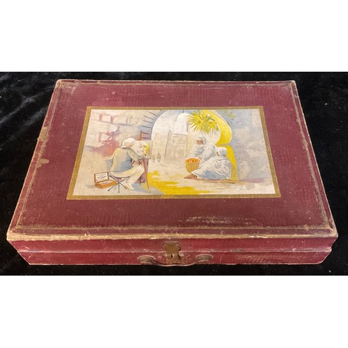 239 - An early 20th century French artist’s paint box, by Bourgeois Aine, Paris