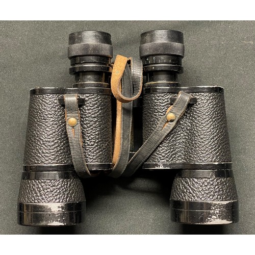 260 - A black Bakelite telephone; binoculars by Goldenline 10x25; binoculars by Swift 7 x .35; binoculars ... 