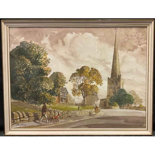 140 - John Grain
Breadsall Church
signed, watercolour, 52cm x 69cm