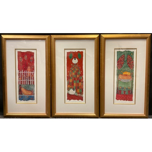 158 - Helen Rhodes, a set of three, limited edition prints, Seventh Heaven, Lover’s Leap, and ‘I’m all you... 