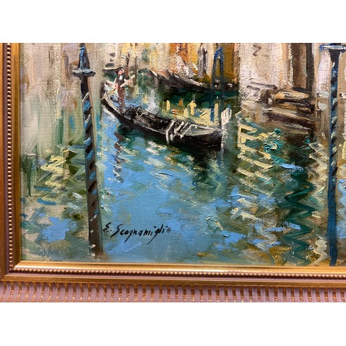 113 - Ezzelino Scognamiglio (Italian 20th century)
An Associated Pair, Venice
signed, oils on canvas, 40cm... 