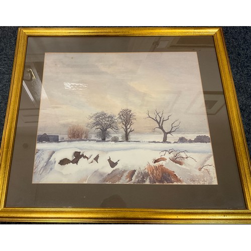 184 - Marjorie Jelanor Frith
Winter Landscape, Brackley Gate
signed, gallery labels to verso, watercolour,... 