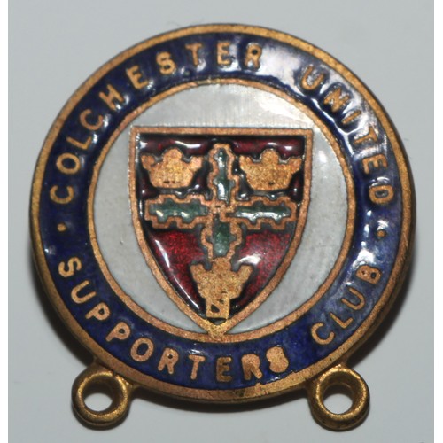 427 - Football - Enamel Badges - Southend United Football Supporters' Club, with Sammy Shrimper; Ipswich T... 