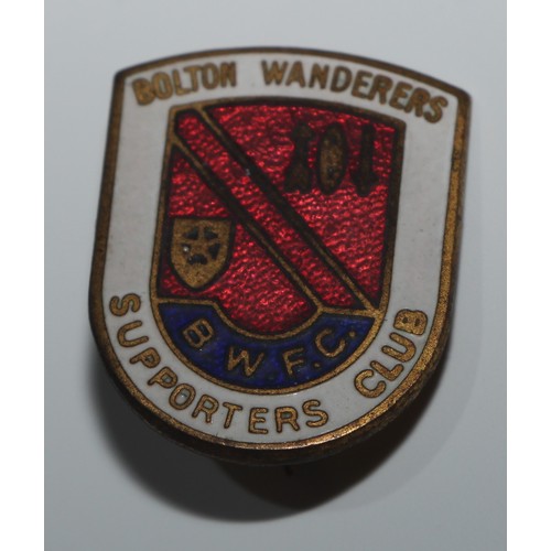 429 - Football - Enamel Badges - Liverpool FC Supporters' Club; Manchester City; Blackpool; Workington AFC... 