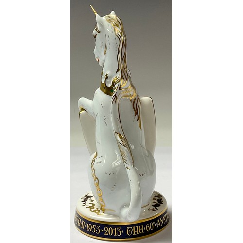5002 - A Royal Crown Derby paperweight, The Queen's Beasts The Unicorn of Scotland, to celebrate the 60th A... 