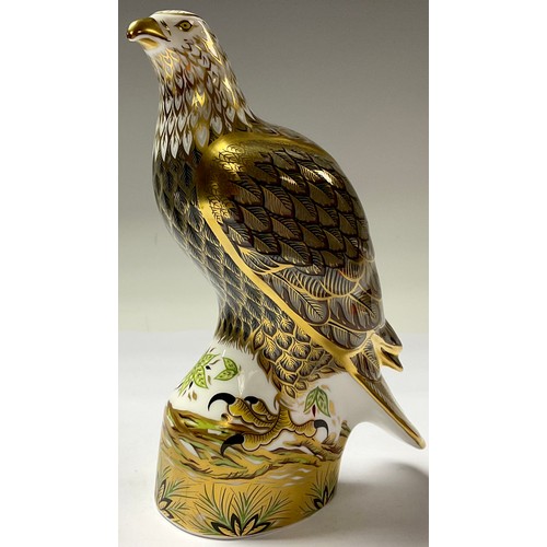 5022 - A Royal Crown Derby paperweight, Sea Eagle, silver stopper, boxed